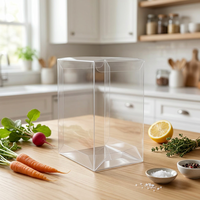 Boîte d'emballage en plastique PET transparent avec fermeture automatique, fabriquée avec des matériaux recyclés, personnalisable pour cadeaux et artisanat, vente en gros