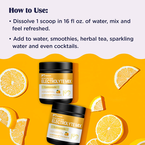 Private Label Natural Sabor Electrólito Pó Bebida Mix Hidratação Pó Suplemento com 6 Eletrólitos Chave e Trace Minerais - Product Image 3