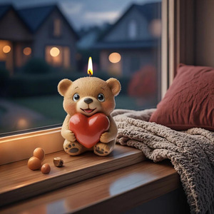 Dumo Bear Shaped <b>Candle</b> Silicone <b>Mold</b> for DIY Handmade Wax Making, Reusable Flexible <b>Mold</b> for Soap, Resin, Scented <b>Candles</b> - Product Image 2