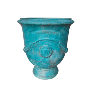 Pot de fleurs en fibre de verre, grand modèle, design urne classique, décoratif, pour jardin, fleurs, extérieur, patio, aménagement paysager - Product Image 1