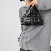 Tas Tangan Mini Model Buckle Y2K |   Tas Selempang Kulit PU |   Tas Selempang Estetika Edgy untuk Streetwear
