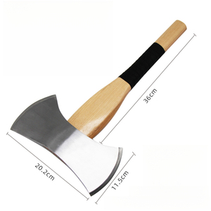 Hache Viking artisanale <span class=keywords><strong>en</strong></span> acier à haute teneur <span class=keywords><strong>en</strong></span> carbone, hache tactique de chasse à double tranchant, hache de camping <span class=keywords><strong>en</strong></span> bois pour <span class=keywords><strong>bushcraft</strong></span> - Product Image 6
