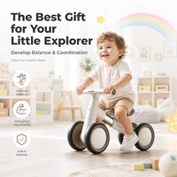 Voiture à pousser 4 roues pour enfants, écologique, jouet porteur non toxique avec roues silencieuses, trotteur pour tout-petits de 1 à 3 ans