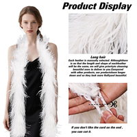 Offre Spéciale 8-10 cm plumes d'autruche Boas haute qualité plumes artisanales moelleuses couleur personnalisée motif teint pour les fêtes