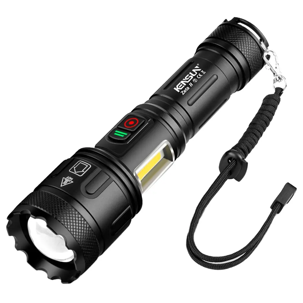 Công suất cao xhp160 + COB đèn Pin TYPE-C sạc Zoom Torch đèn lồng cho cắm trại, làm việc, khẩn cấp