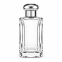 Flacon de parfum en verre de luxe 50 ml, noir mat, vaporisateur, emballage de parfum