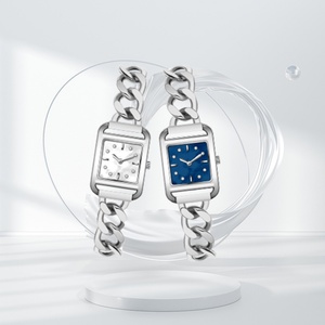 Nouvelle montre pour femme en acier inoxydable de 22 mm, design simple, logo OEM, résistante à l'eau, élégante, montre à quartz - Product Image 1