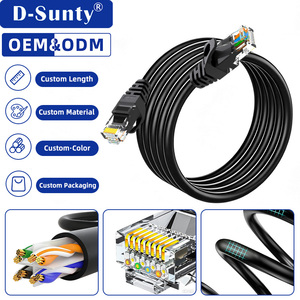 Câble Ethernet Cat6 en Cuivre Pur 24AWG 26AWG 28AWG RJ45 PVC Cordon de Raccordement LAN 1m 3m 5m 10m CE RoHS Ingénierie Vente en Gros - Product Image 1