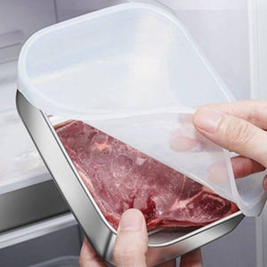 316L Stainless Steel Food <b>Storage</b> Container with Silicone Lid Leak Proof & Dishwasher Safe <b>Microwave</b> Safe 1-3L Capacity - Product Image 3