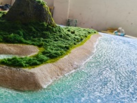 Modèle en relief 3D personnalisé avec vue sur la montagne et l'océan de Le Morne Brabant, service personnalisé de haute qualité 120*100cm