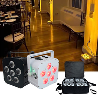 Led Uplights 6*18W Rgbwauv WIFI sans fil Dmx contrôle LED Par Can Up lumières alimenté par batterie panneau lumineux pour mariage fête Bar DJ