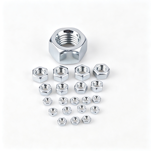 Écrou hexagonal en acier au carbone GB6170 de haute qualité, écrou hexagonal métrique zingué pour fixation mécanique, directement de l'usine - Product Image 1