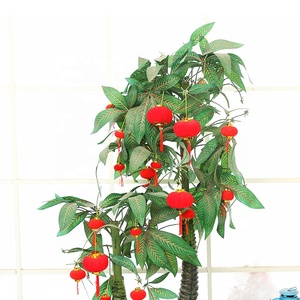 Linterna pequeña de tela flocada para boda, decoración del Festival de Año Nuevo, colgante grande de Palacio Rojo, decoración del hogar, cadena de linterna - Product Image 6