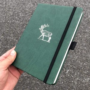 AP personalizable diario A5 A6 B5 rejilla punteada banda elástica PU cuero Tapa dura Agenda espiral planificador diario cuaderno - Product Image 3