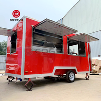 Camion de nourriture de concession personnalisée remorque de nourriture de cuisine de casse-croûte avec entièrement des équipements kiosque de chariot de chien de nourriture de prix bon marché