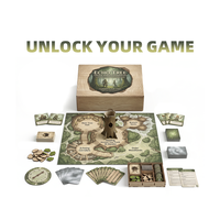 Jeu de société d'archipel flottant Serene avec carte modulaire et cartes de scénario pour une lecture coopérative relaxante en groupe