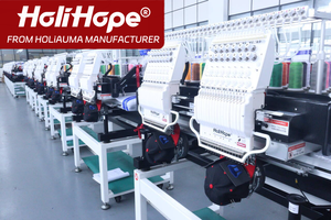 เครื่องปัก HoliHope 15 เข็ม 1200 จุดต่อนาที 400*500 มม. ปักเลื่อมเสื้อยืด เครื่องปัก 2 หัว แบบเดียวกับ Tajima - Product Image 3