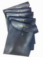 Soporte de cuero para documentos, carpeta de cartera de correo con cierre de cuerda, organizador de documentos para entrevista, funda para tableta
