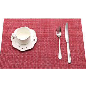 Wholesale 2025 New Classic PVC Wedding Mats Woven Table Decorations with Drain Feature Artificial <b>Leather</b> <b>Placemats</b> - Product Image 1