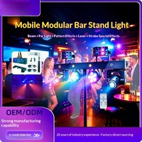 Support de bar mobile avec faisceau laser papillon et motif stroboscopique, tête mobile LED 30W DMX512 AC100-240V IP20 pour soirées KTV