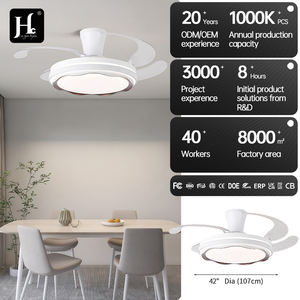 Modern Simple Silent High Wind <b>LED</b> <b>Light</b> <b>Ceiling</b> <b>Fan</b> Invisible Eye Protection 3 Blades Remote Control Switch for Living Room - Product Image 6