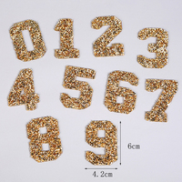 Patch Numérique 0-9 en Strass Scintillant 3D Écologique, Brodé à la Main, Adhésif Thermocollant, pour Vêtements et Jeans - Vente en Gros ODM
