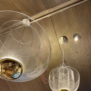 Lámpara de Araña de Malla de Hierro Forjado de Diseño Nórdico Italiano, Arte Único de Sombra y Luz, Accesorio Decorativo para Comedor y Hogar - Product Image 1