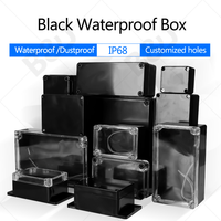 B & J Boîte de jonction électrique étanche en plastique ABS noir personnalisé de haute qualité 220X165X125mm