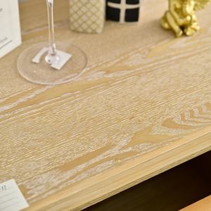 Table de chevet en bois massif de style rustique avec 3 tiroirs pour chambre d'appartement - Product Image 6