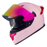 Casques modulaires rabattables roses de haute qualité, personnalisés, protecteurs, sûrs et confortables, en ABS pour moto