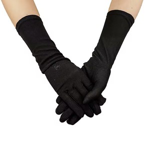 Populaire 31cm Long femmes lait <span class=keywords><strong>soie</strong></span> formelle soleil Production vente <span class=keywords><strong>gants</strong></span> <span class=keywords><strong>gants</strong></span> essentiels pour les femmes du Moyen-Orient en sortant - Product Image 2