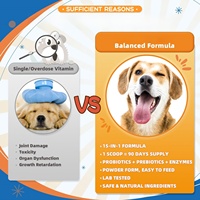 Poudre Multivitaminée 100% Naturelle Personnalisée OEM/ODM pour Animaux de Compagnie (Chiens et Chats) - Formule 15-en-1 Favorisant la Digestion, la Santé Immunitaire et Articulaire, avec Graines de Lin