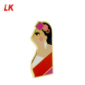 サプライヤーアンティーク真鍮ゴールド湾曲ジュダ祭神エナメルラペルピンお土産用 - Product Image 5