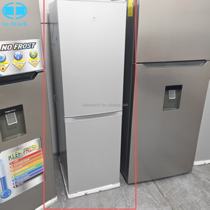 Refrigerador de Doble Puerta Plateado de 193L, Combinación de Refrigerador y <span class=keywords><strong>Congelador</strong></span> Independiente con <span class=keywords><strong>Congelador</strong></span> Superior y Refrigerador Inferior, Disponible Ahora - Product Image 1