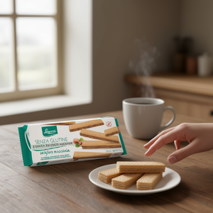 Wafers au chocolat et aux noisettes Lazzaroni, croustillants et sucrés, 175g x 13 pièces, biscuits sans gluten, sans sucre ajouté, en sachet - Product Image 3