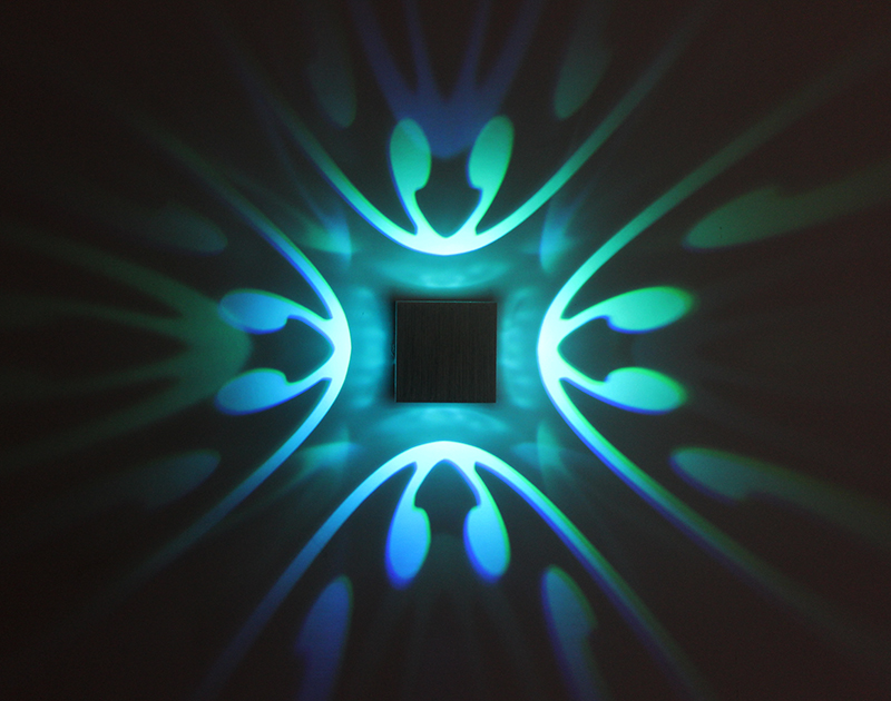 4 côté papillon nordique rvb mur LED lampe pour chambre décoration applique murale salon salle à manger coloré intérieur fête éclairage