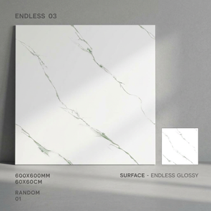 Azulejos de Porcelana Brillante Onyx Bianco de 600x600 mm, Efecto Mármol Blanco, Colección para Pisos y Paredes Interiores - Product Image 6