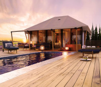 Tente d'hôtel safari en plein air de luxe à vendre Grande tente de maison glamping