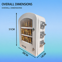 Distributeur automatique commercial ZENJET à trois têtes pour cartes, distributeur automatique de mouchoirs carrés et de cigarettes