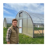 Serre dôme chinoise à faible coût, fabricant de serres agricoles commerciales hivernales, tunnel mono-chapelle en film plastique à vendre