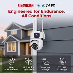Caméra WiFi PTZ à double objectif 3MP à bas prix, audio bidirectionnel, détection de mouvement, <span class=keywords><strong>carte</strong></span> SD 128 Go, application ICSEE pour la vente en gros - Product Image 3