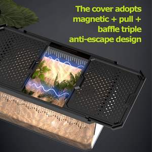 Piccolo serbatoio di allevamento per rettili anfibi barbuto <span class=keywords><strong>drago</strong></span> serpente <span class=keywords><strong>custode</strong></span> recinto scorrevole copertura Habitat per rettili anfibi - Product Image 5