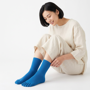 RTS OEM ODM Custom 5 Toe Pickleball Athletic Breathable Daily Life Crew Sports <b>Socks</b> Regular Style Solid Color Spandex Material - Product Image 3