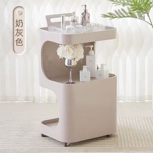 Nordic Style <b>Mobile</b> Beauty Salon Trolley Cart Multi-Layer Rolling Esthetician Cart with Wheels Modern Skin Care Storage Trolle - Product Image 6