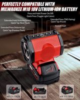 Batería QIYUN Modelo S18 de 18V para Altavoz de 30W, Compatible con Milwaukee, Inalámbrica, Pequeña, para Obras, Hogar y Fiestas, de Plástico
