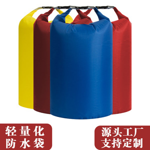 Outdoor Waterproof Bucket Portable Swim Bag Float Dry <b>Backpack</b> For Rafting Canyoning Storage Blue Solid Color Unisex Adult - Product Image 5