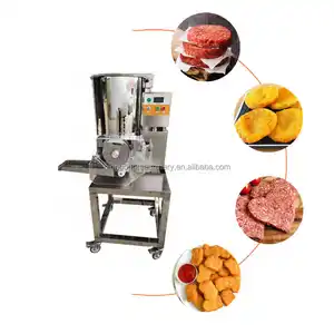 Otomatik burger patty şekillendirme makineleri tavuk nuggets üretim hattı elma patates kabak köftesi yapma kalıplama makinesi