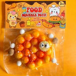 TPR Handmade Soft Stretchy Fluffy <b>Mochi</b> Texture Cake-Shaped Squishy Decompression <b>Toy</b> for Kids - Product Image 4