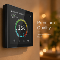 Termostato WiFi Inteligente con Pantalla Táctil a Color, Pantalla LCD, Programable Semanalmente, Calefacción por Suelo Radiante Eléctrica