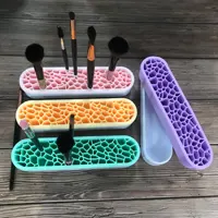 Hot Selling Portable Cosmetic Accessories Organizer Stand Case Silicone Makeup Brush Holder